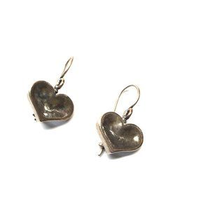 Didae Israel Sterling Silver Heart Hook Earrings